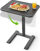 Sturdy TV Tray Table with Wheels – Heavy-Duty Adjustable Table for Couch, Sofa & Bed