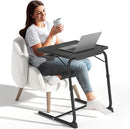Adjustable TV Tray Table with Cup Holder – Folding TV Dinner Table for Couch, Bed & Sofa