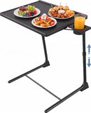 Adjustable TV Tray Table – Foldable Tray with 6 Height & 3 Tilt Settings