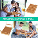FSC 100% Bamboo Bed Tray with Folding Legs – Natural Breakfast & Serving Table for Bed, Sofa & Kids