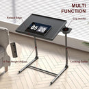 Adjustable TV Tray Table with Cup Holder – Folding TV Dinner Table for Couch, Bed & Sofa