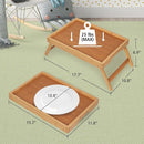 FSC 100% Bamboo Bed Tray with Folding Legs – Natural Breakfast & Serving Table for Bed, Sofa & Kids